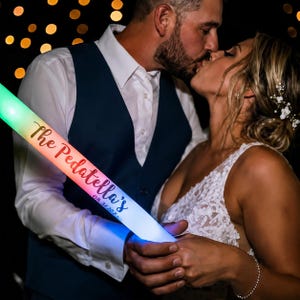 50 Customizable LED Foam Glow Sticks – Multi-Color Party Favors for Weddings, Prom, Sweet 15