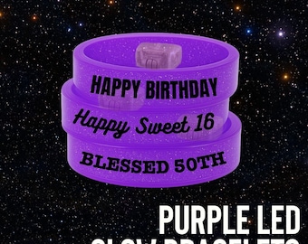 12 New Year’s Eve Personalized LED Bracelets, Party Favors, NYE 2025 for Kids & Adult Party