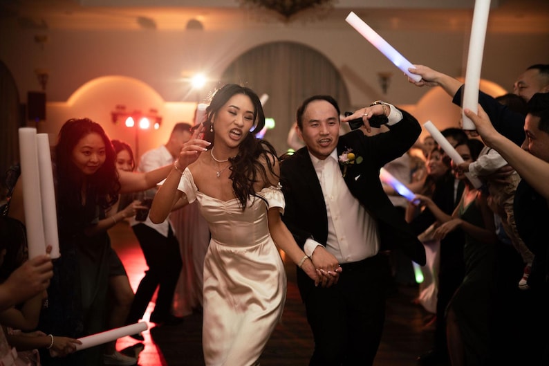 100 Customizable LED Foam Party Sticks: 16 Inch Flashing Glow Wands for Promo, Prom image 18
