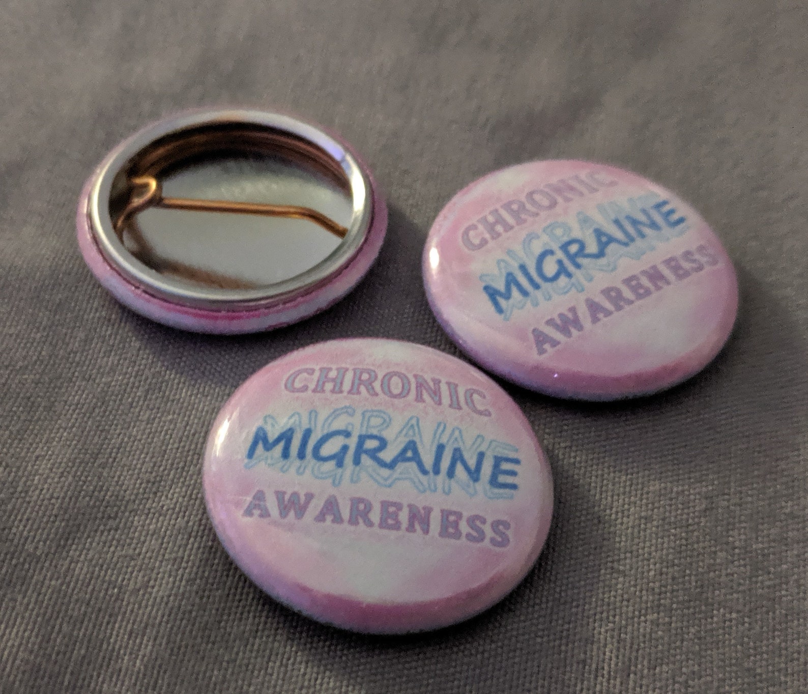 Pin-Back Buttons ~ Chronic Migraine Awareness