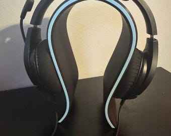 3D Printed Headphone Stand – Minimalist Headphone Holder for Desk – Gaming & Office Headset Stand – Modern Desk Organizer