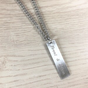 Gepersonaliseerde ketting voor mannen, gegraveerde hanger ketting, aangepaste heren ketting, aangepaste naamplaatje ketting, tag naam ketting, cadeaus voor hem, namen