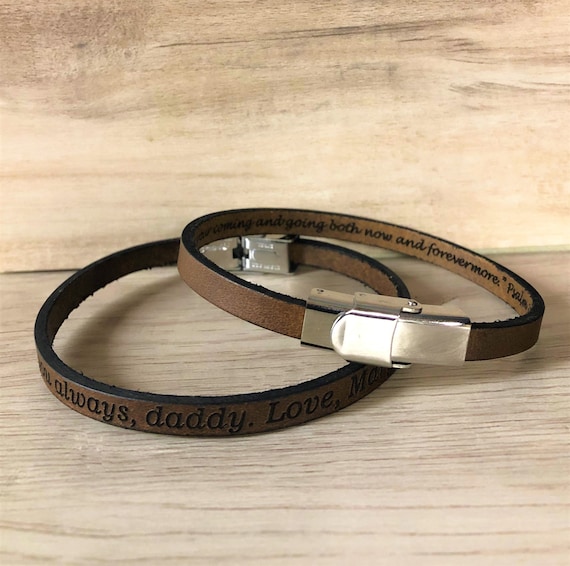 Mens Personalized Woven Leather Wrap Bracelet Anniversary Gifts for Men, Mens  Personalized Bracelet, Gift for Men, Leather Wrap Bracelet - Etsy