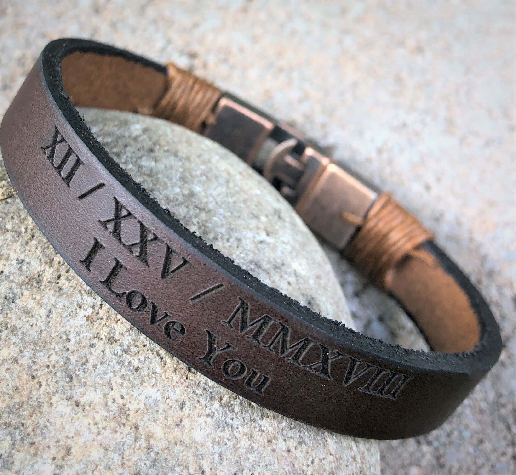 Roman Numerals Bracelet For MenCustomized Men Etsy