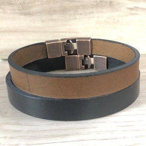 Hidden Message Leather Bracelet,Bracelets For Men,Custom Mens Bracelet,Custom Message Leather Bracelet,Secret Message Leather Bracelet image 2