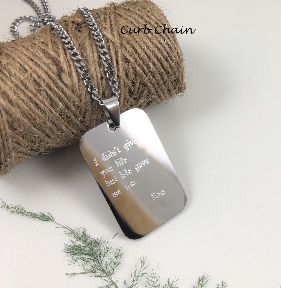 Personalized Dog Tag NecklaceCustom Necklace for Etsy