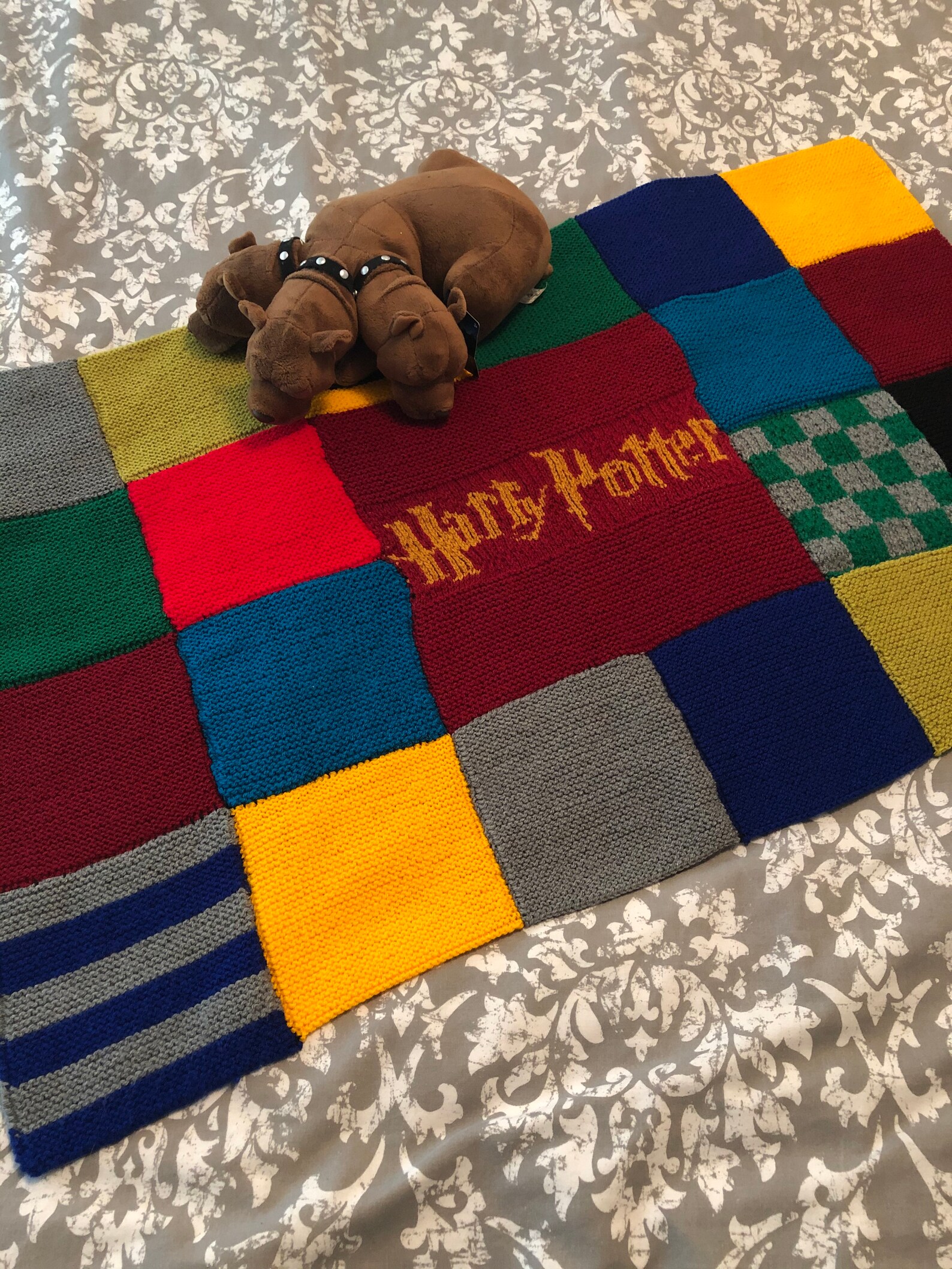 Handmade Harry Potter Knitted Blanket Etsy