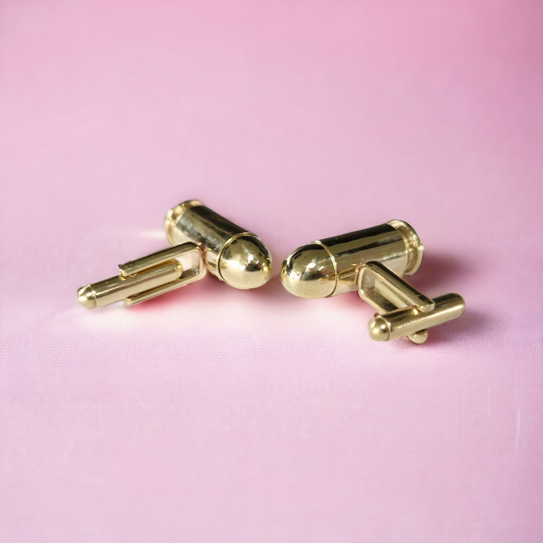 Hand Made Bullet Cuff Links Made Out of Real 9mm Makarov Deactivated ...