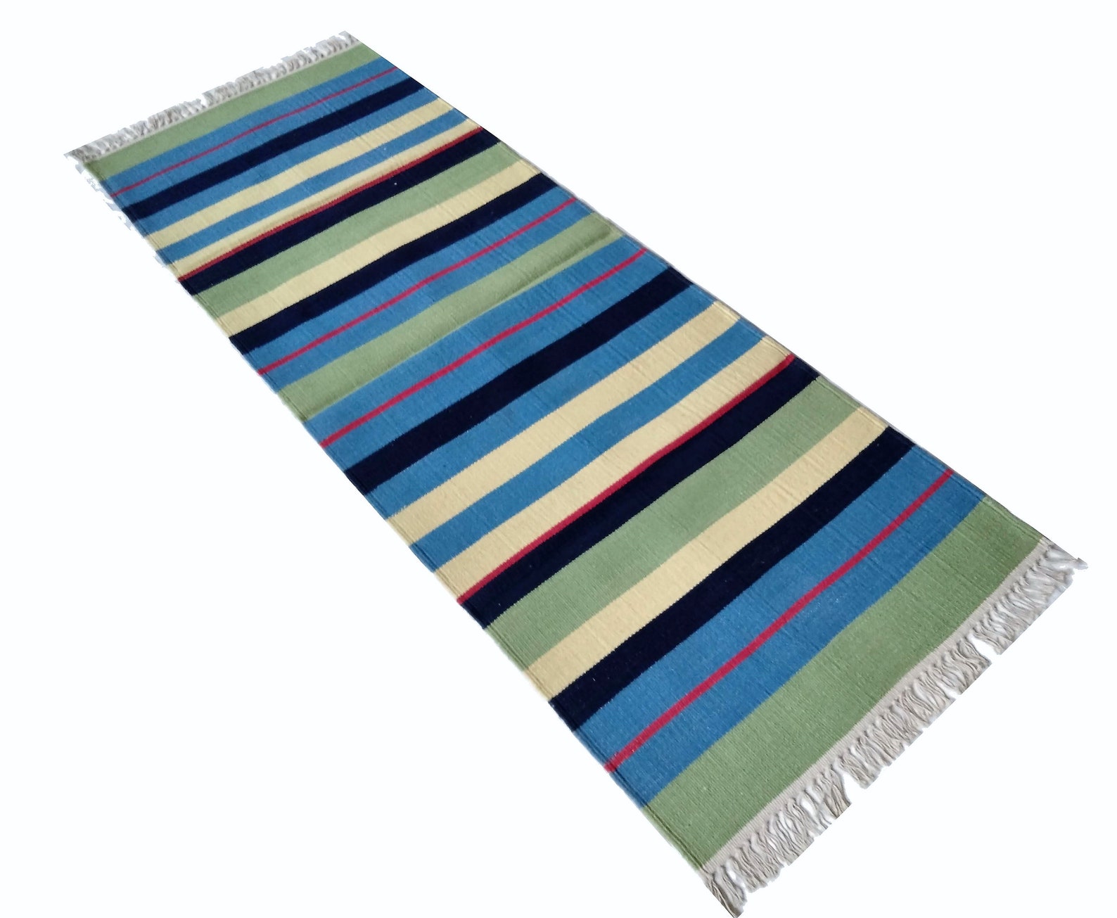 Hand made Cotton Rug / Yoga Mat for flooring and home decor . Etsy