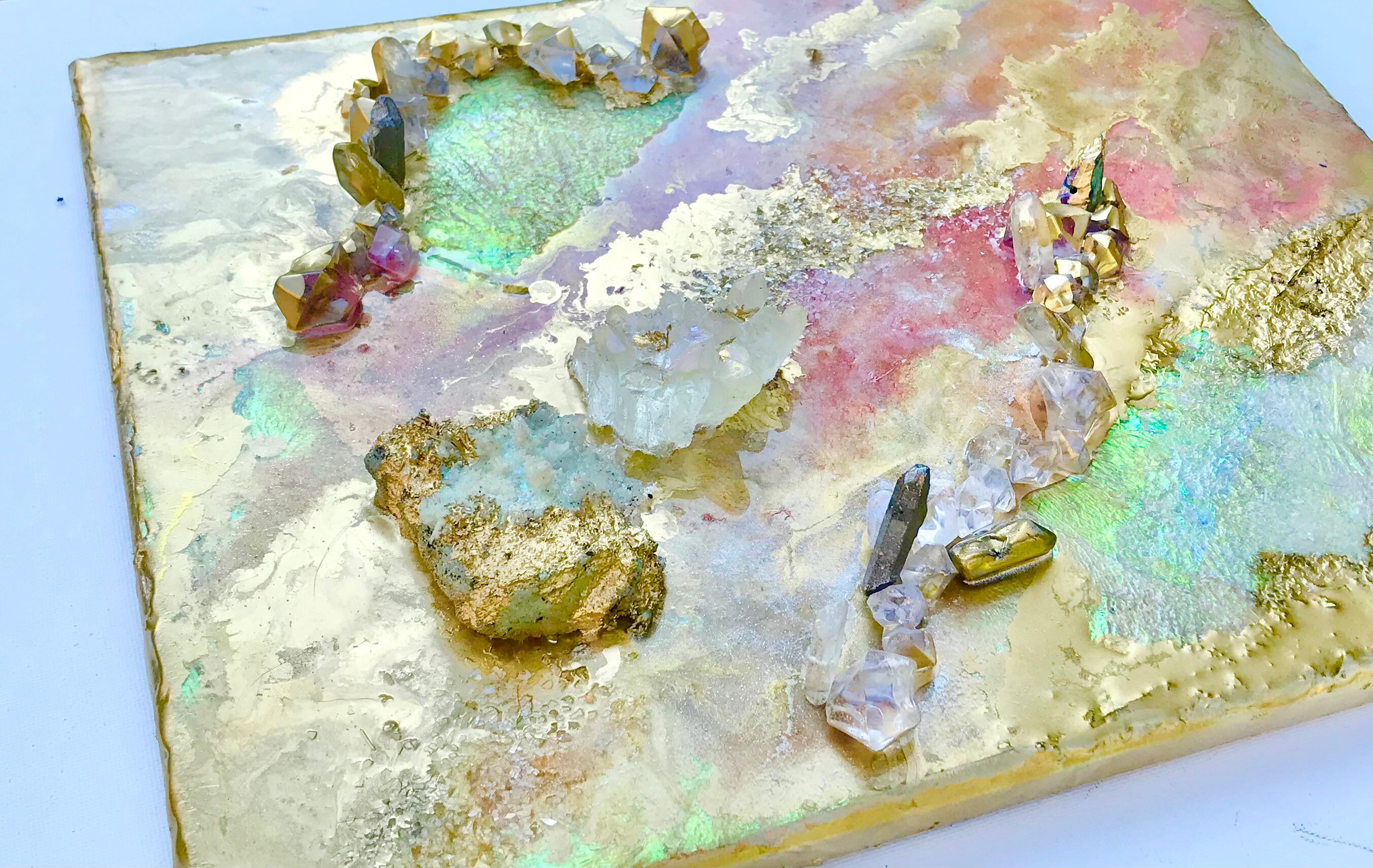 Resin Opal Painting Opal Wall Art Agate Epoxy Art Unique Etsy UK