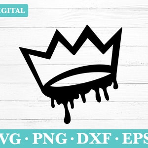 Dripping Crown Digital Download Svg, Crown svg Clipart, svg, png, eps, dxf
