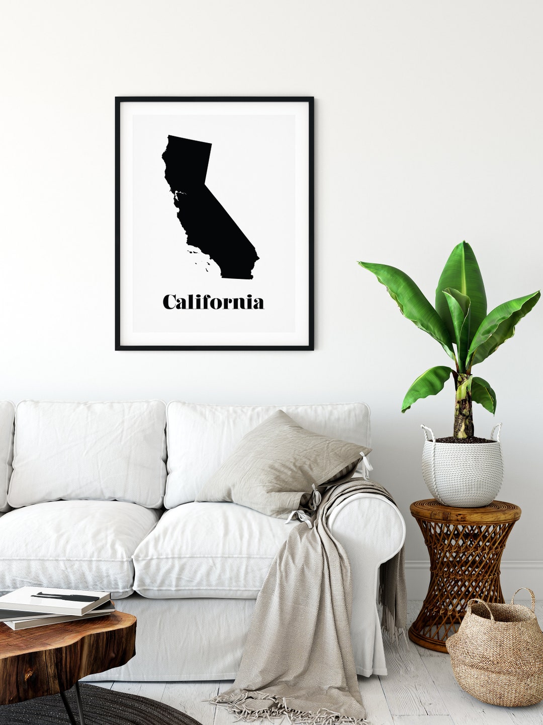 California Wall Art, California Map, California Gift, California Print