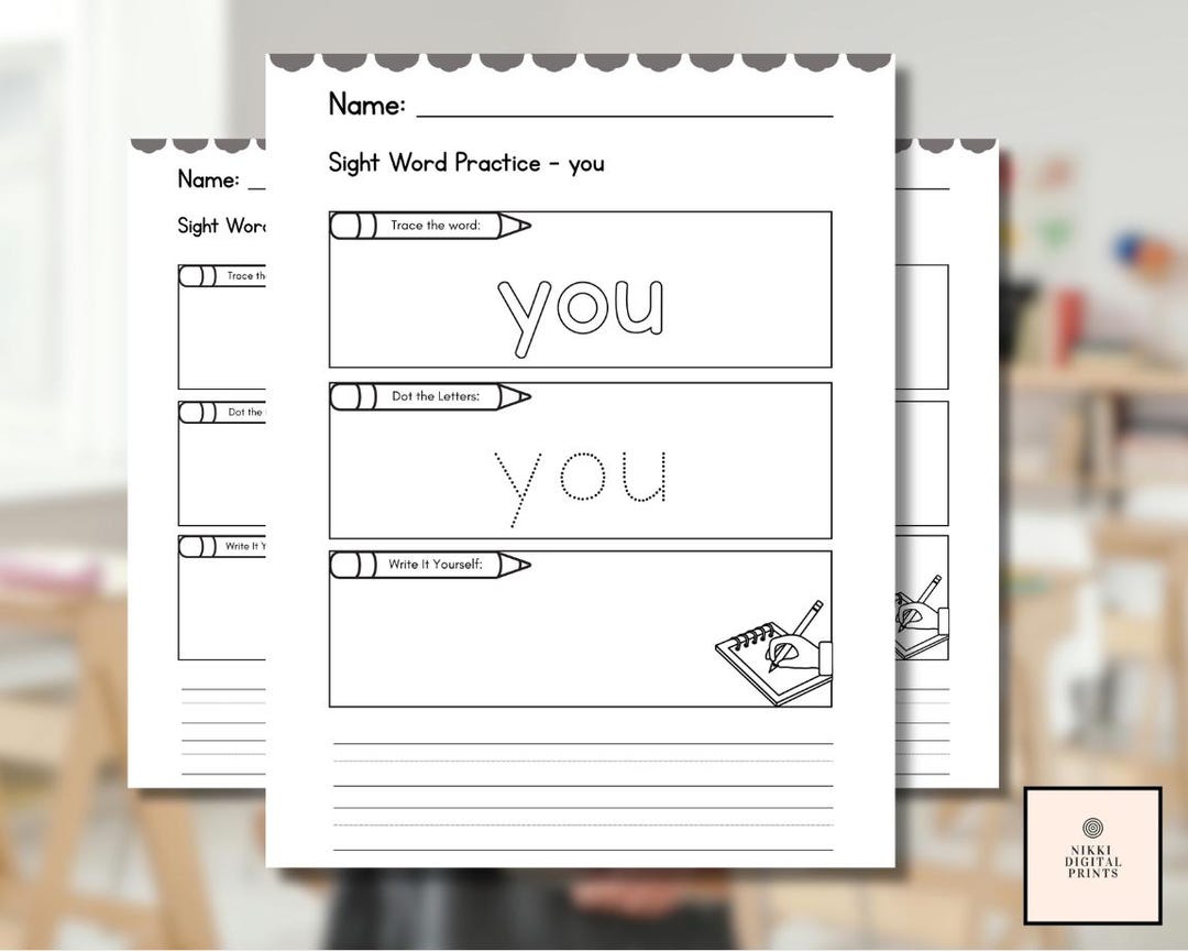 100 Printable Sight Word Practice Worksheets | Trace, Dot & Write Fry ...