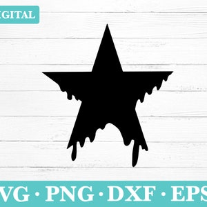 Dripping Star Download Svg, Star Clipart, Dripping Star silhouette SVG, svg, png, eps, dxf