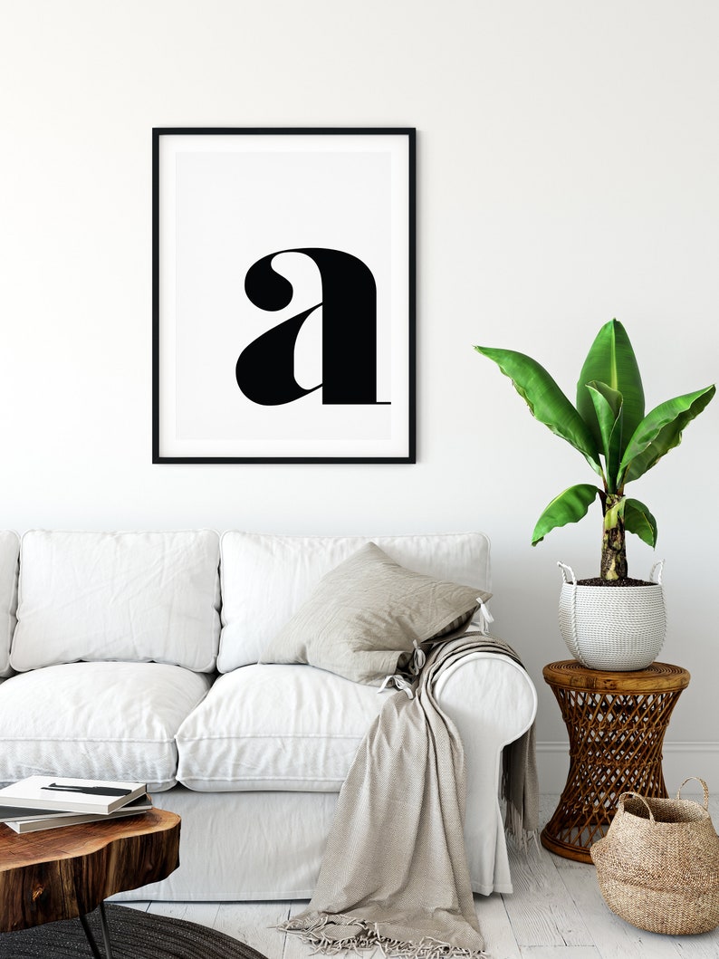 A Letter Print, a Print, Wall Art Prints, Printable Art, Alphabet Print ...