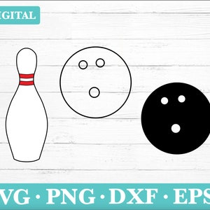 Bowling SVG Cut File: Pin & Ball Clipart (Digital Download)