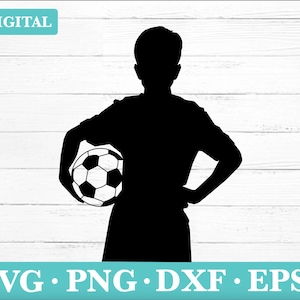 Boy Soccer Player SVG: Football Clipart (Digital Download)