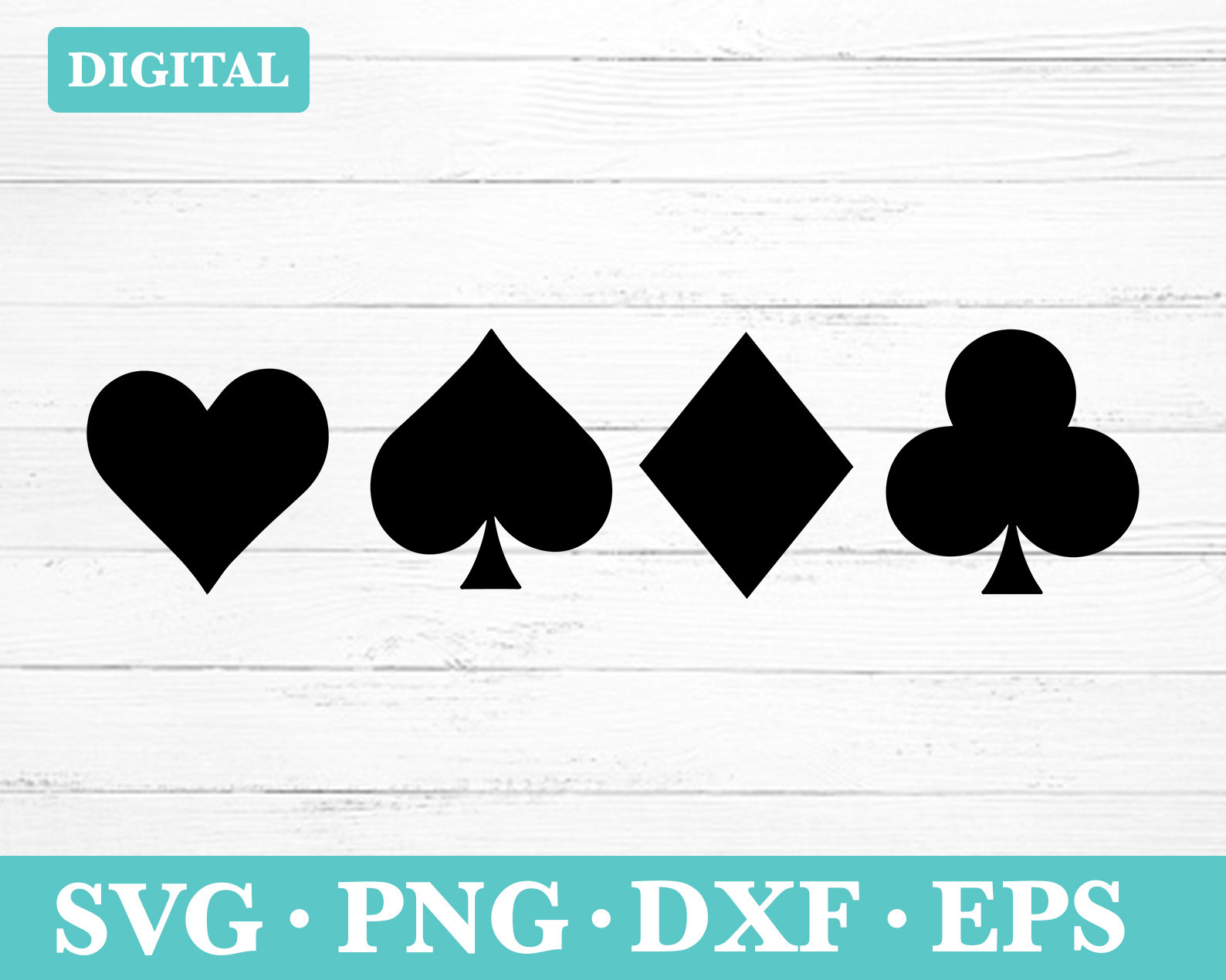 Poker Card Symbols Download Svg, Playing Card Symbols Clipart, svg, png, eps, dxf