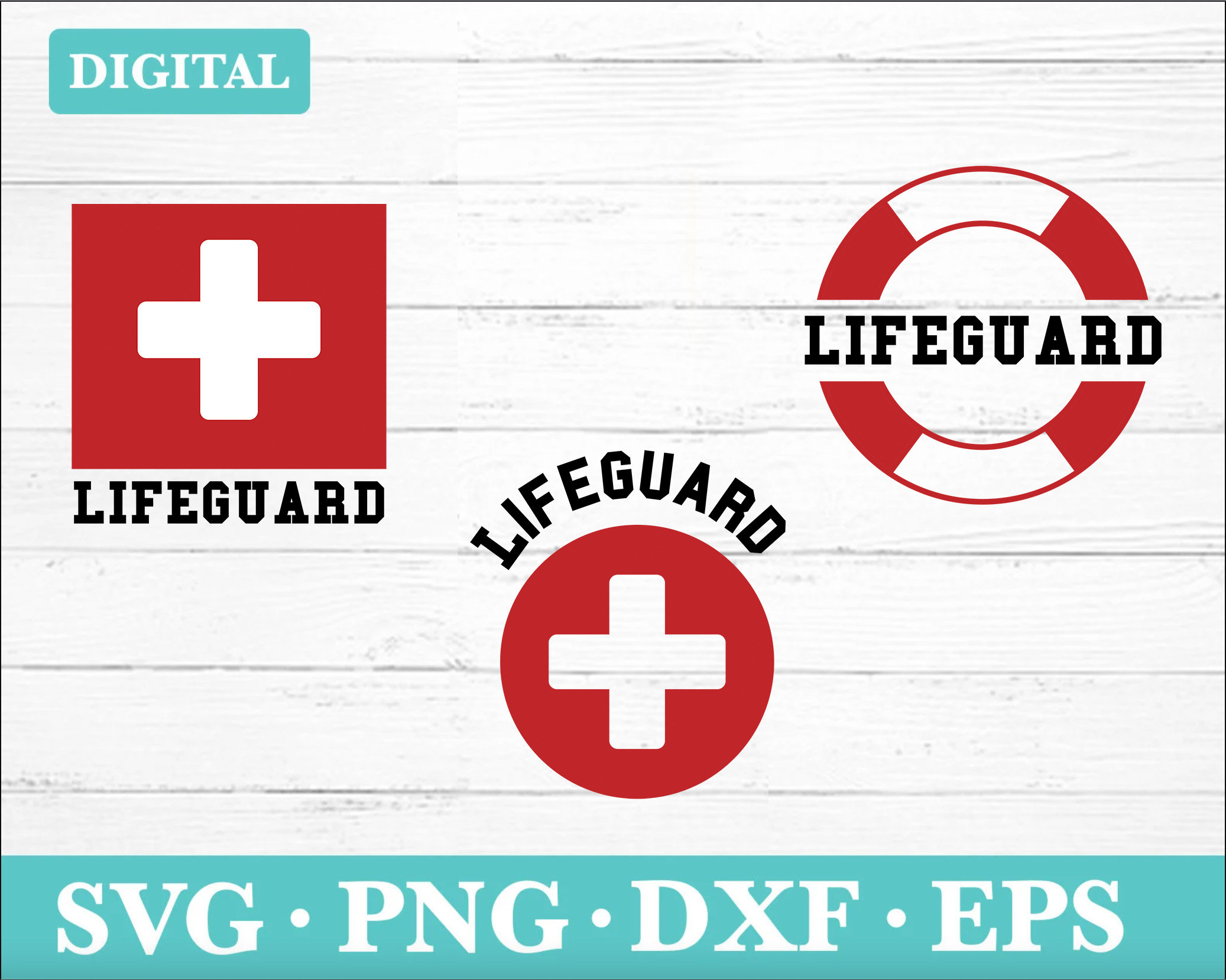 Buy Lifeguard SVG Bundle Cut File With Red Life Guard Sign Digital