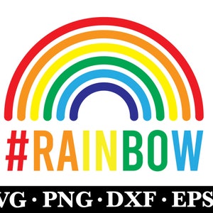 Rainbow Digital Download Svg, Rainbow Clipart, svg, png, eps, dxf, Instant Download.