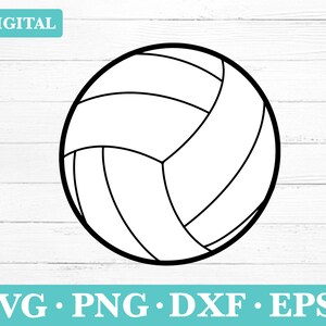 Volleybal silhouet SVG: clipart-vectorafbeeldingen (digitale download)