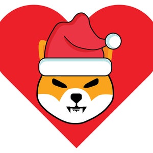 Shiba Inu Christmas Heart SVG: Vector Cut File (Digital Download)