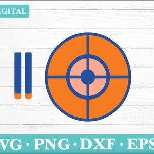 Target and Darts SVG Cut File for Dart Shooting Enthusiasts Digital Download - Includes svg, png, dxf, and pdf formats
