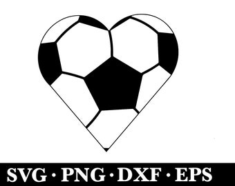 Soccer ball heart svg - soccer ball heart Digital Download Svg, soccer ball heart, svg, png, eps, dxf, Instant Download.