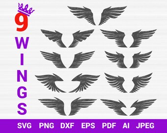 Download Free Angel Wings Clipart Angel Wings Svg Angel Silhouettes Etsy SVG Cut Files
