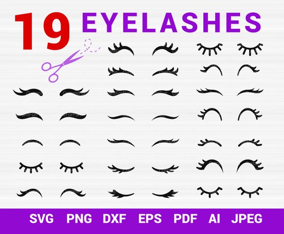 Download Eyelashes SVG file Eyelash svg Eyelash cut file Eyelash | Etsy