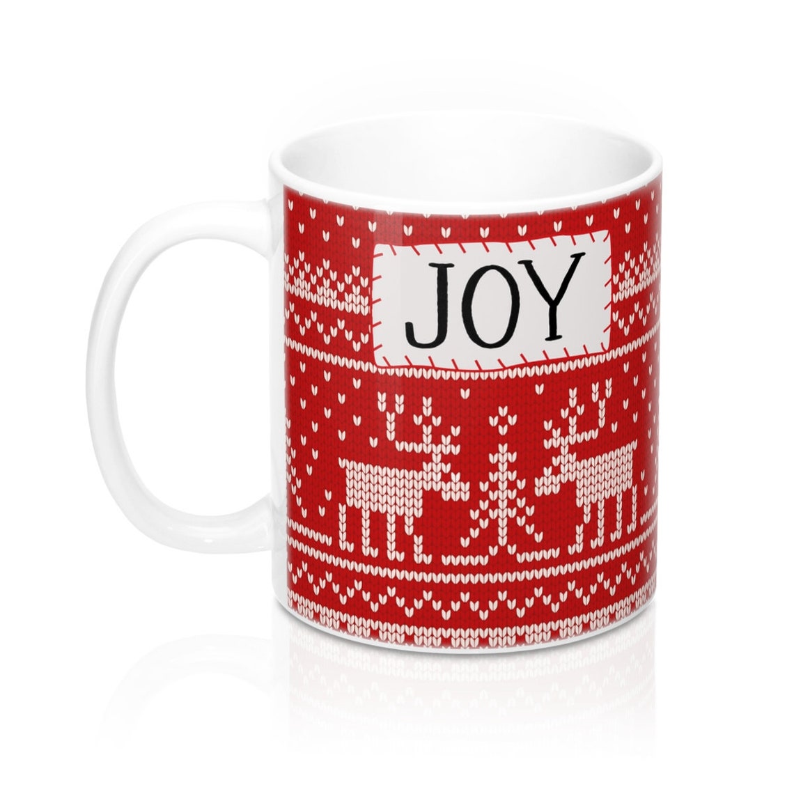 Joy mug knitted mug winter mug Christmas mug mug 11 oz | Etsy