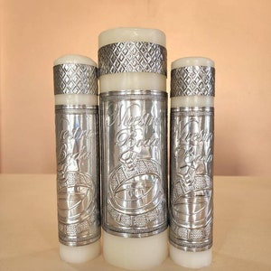 Wedding Unity Candle Set 3 piece, Vela para Boda de 3 piezas