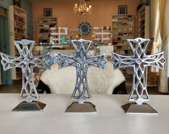 Pewter cross /favors/baptism/communion/wedding