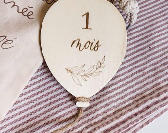 Carte étapes ballon bébé