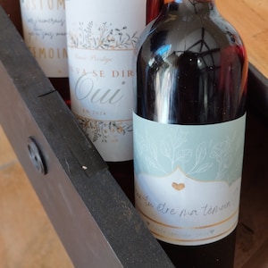 Etiquette bouteille Annonce témoin