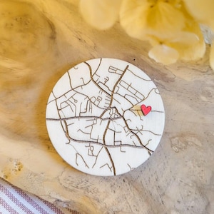 Magnete d'amore MAPPA in legno personalizzata