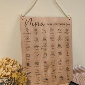 Personalisiertes Schild "Babys erste Male" - Datumsstempel