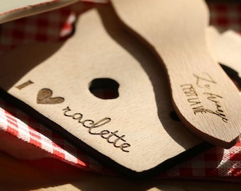 Raclette spatula & pan holder