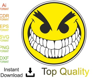 Smiley Silhouette Etsy