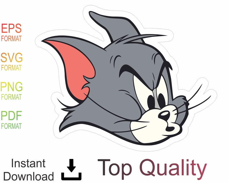 Tom And Jerry Svgcut Files Sticker Files Cricut Instant Download Files