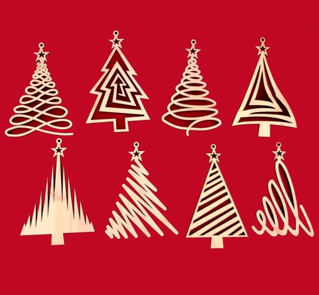 Laser Cut Woodenchristmastreedecorationscrafts 3D Model Etsy