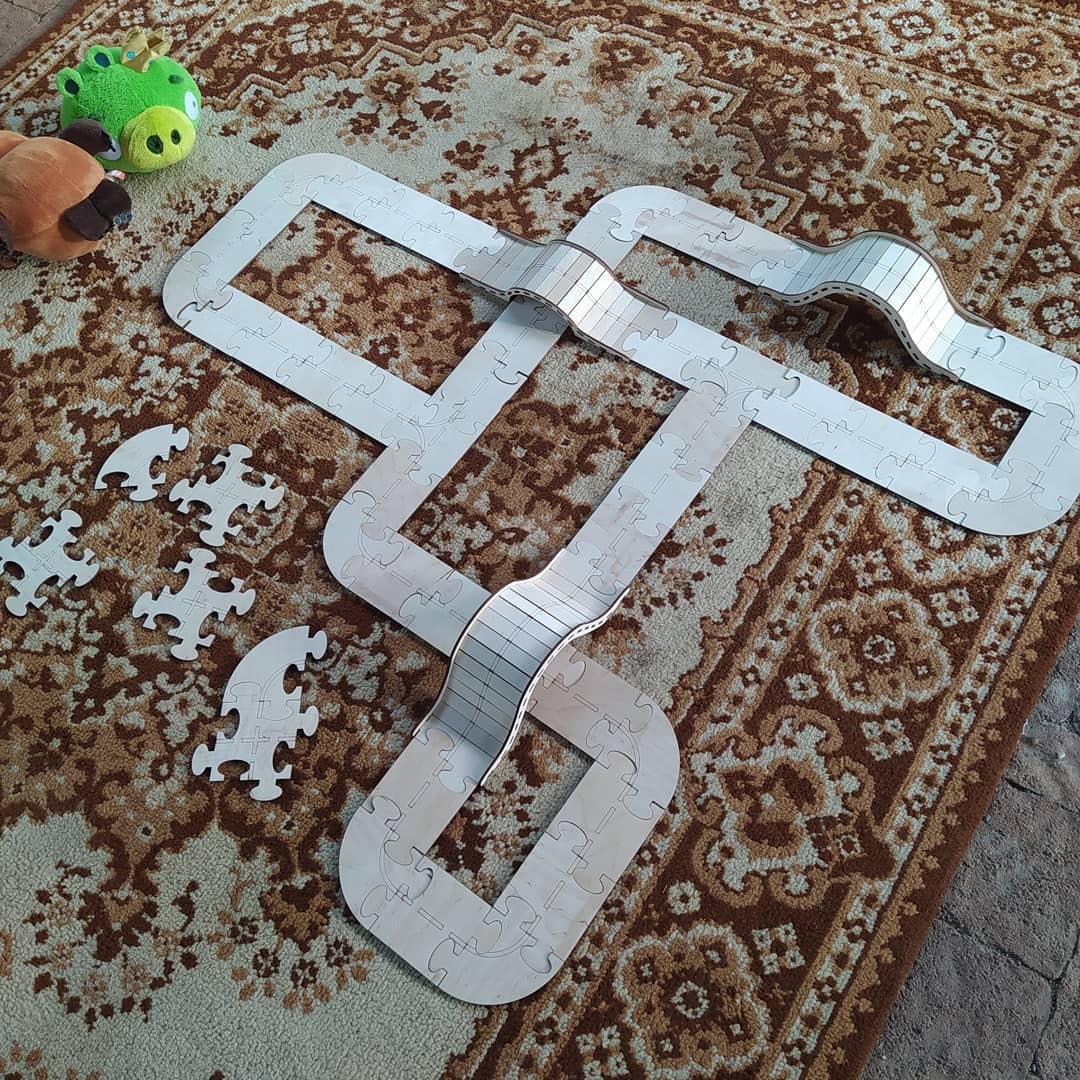 Woodenroadtracksandrampsfortoycars for 4mm Plywood 3D Etsy