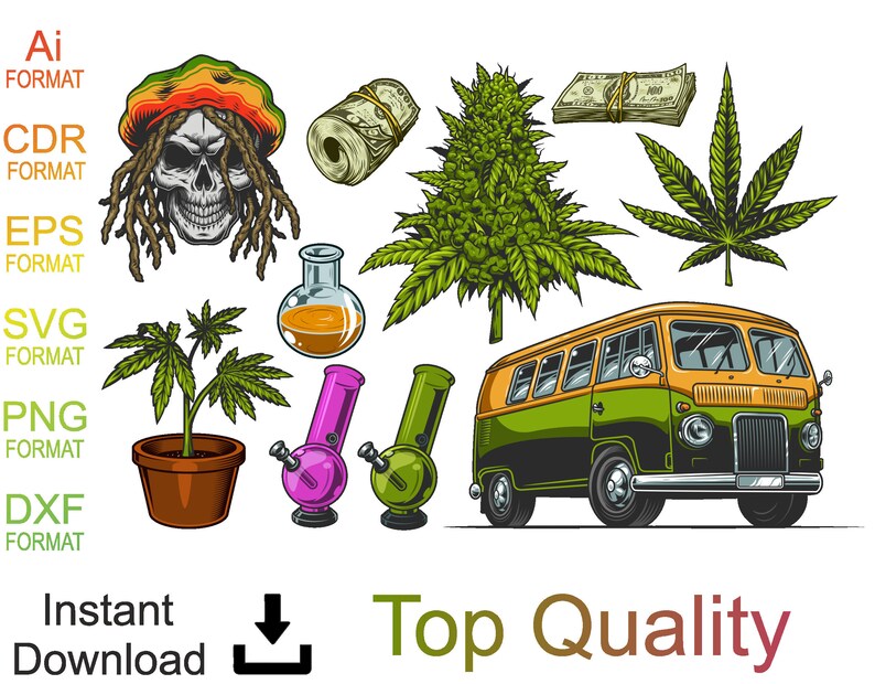 Download Cannabis Bundle SVG Weed Bundle SVG Dope Bundle Svg Rasta ...