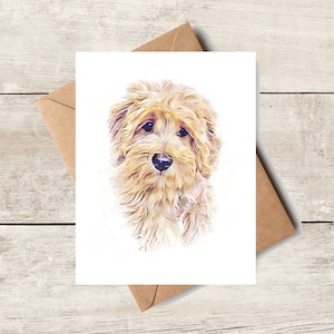 CARTE || Carte de voeux Golden Doodle, cadeau personnalisé chien maman, chien papa, cartes, carte d'anniversaire pour elle, pour les propriétaires d'animal de compagnie, cadeaux pour animal de compagnie, amoureux des animaux de compagnie