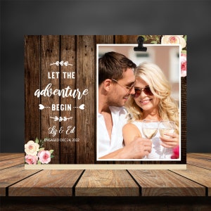 Let The Adventure Begin, Personalized Custom Gift, Wedding Couple, Engagement Gift, Wedding Party Gift, Custom Wedding Gift, Unique Custom