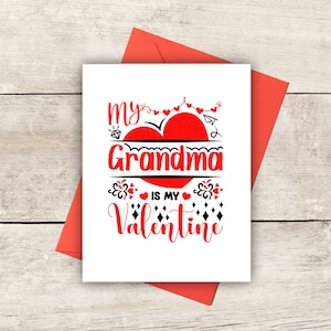 CARTE DE LA SAINT-VALENTIN || Hilarant plein d'esprit parfaitement drôle adorablement unique expressions d'amour carte pour grand-mère, cadeau pour grand-mère, Nonna