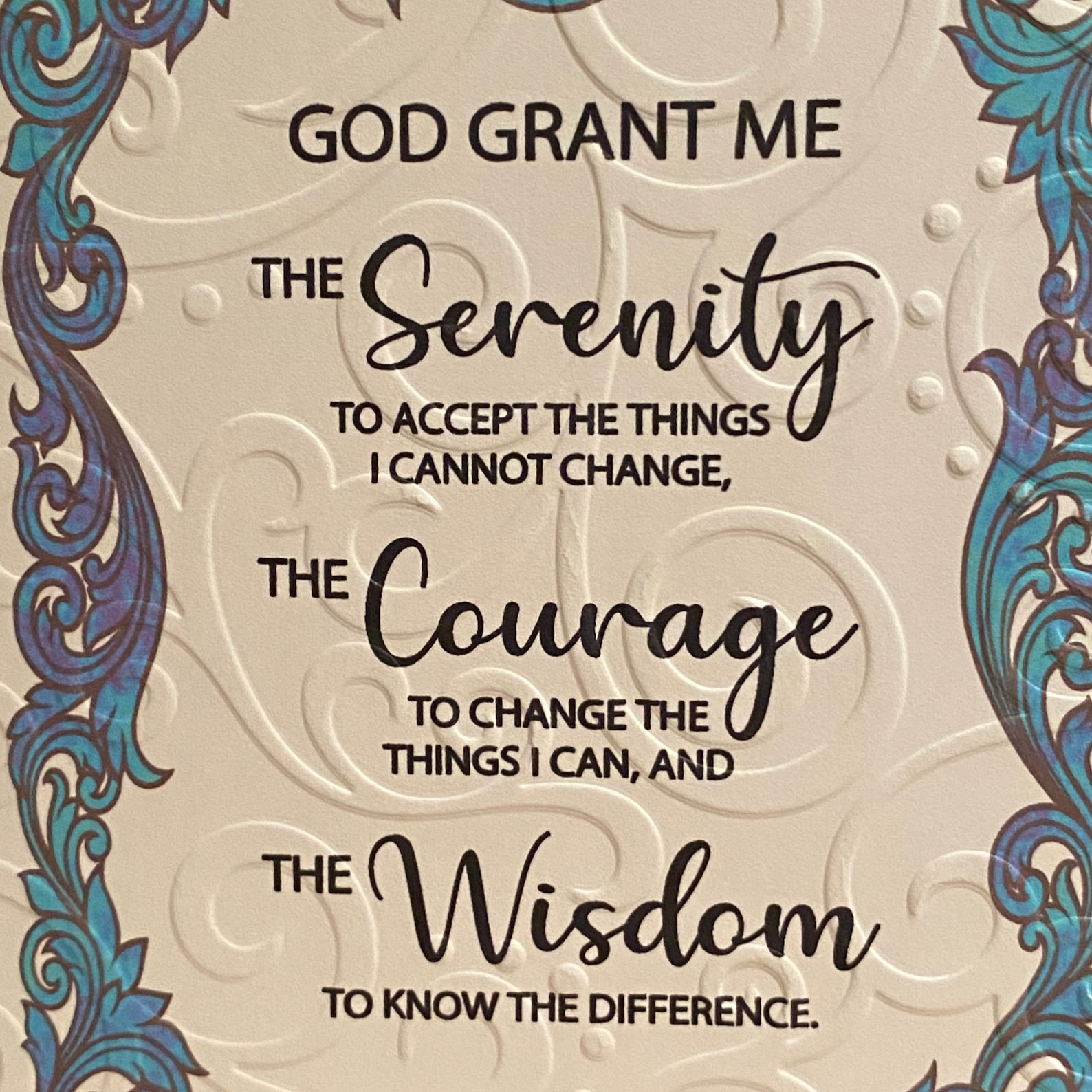 The Serenity Prayer Greeting Card With Sticker Cards Etsy