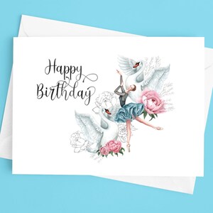 Ballerina Ballet Dancer Happy Birthday Card | Cards, Birthday Wishes, Birthday Card For Ballet Dancers, Gift Ideas For Young Girls, Dancers