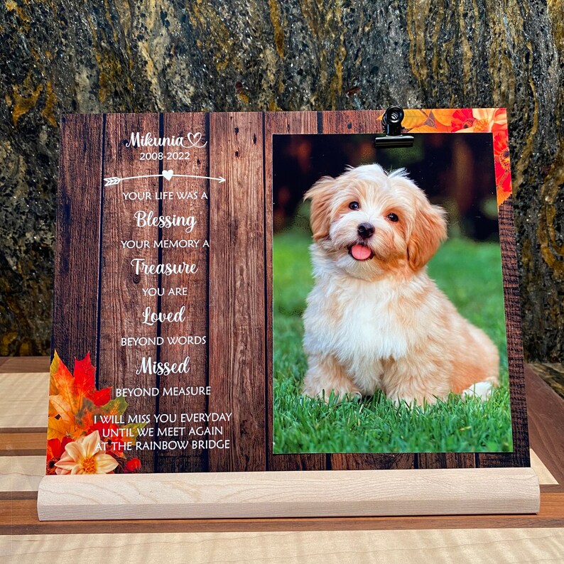 Personalized Pet Memorial Gift Desk Picture Frame the Etsy