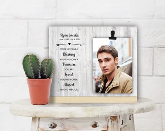 FONDCANYON Always on my mind Forever in my heart In loving memory Picture photo frame, Sympathy Bereavement Gifts for Loss of a Loved One, Memorial Condolences Remembrance (5x7 inch photo